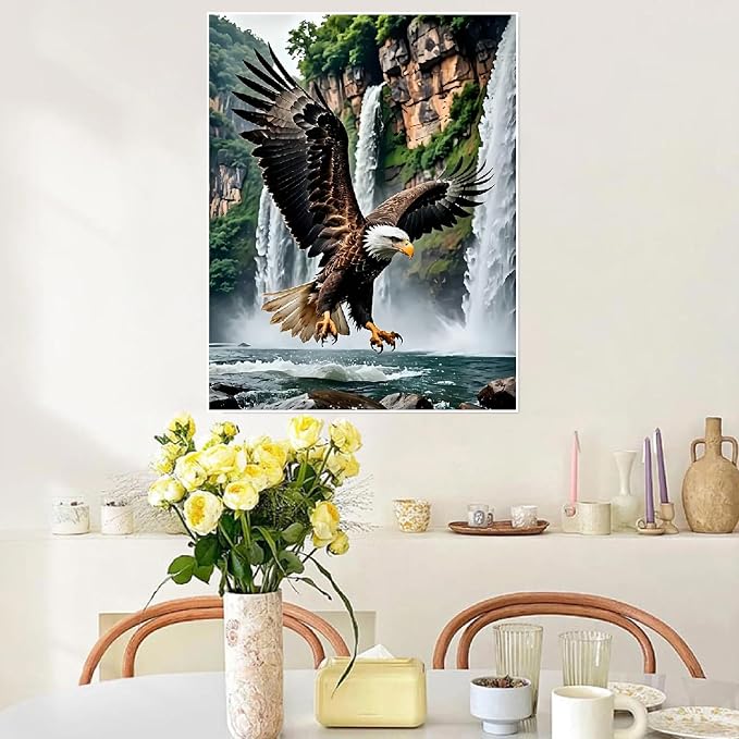 askkqtx Eagle Paint by Numbers Kit for Adults Unframed 16x20 Inch