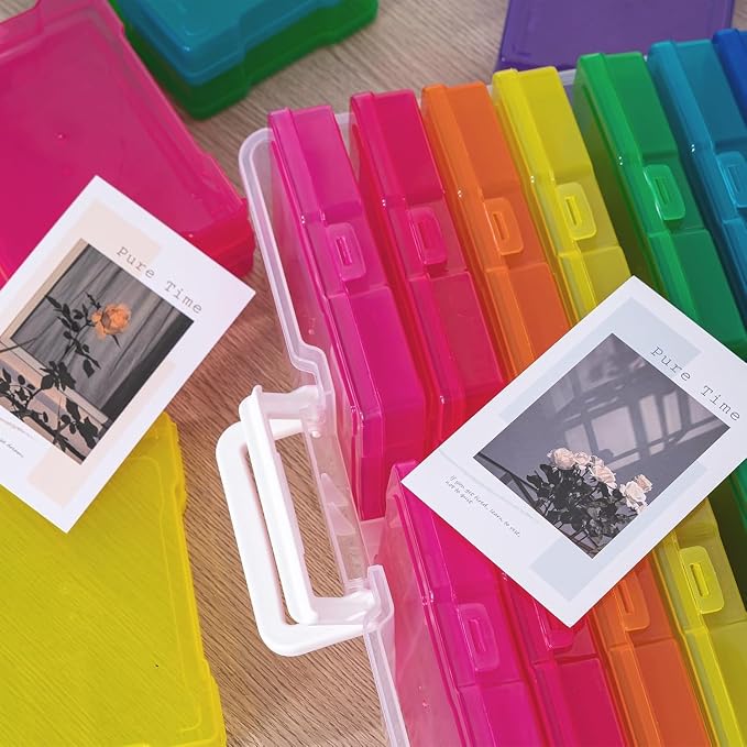 novelinks Photo Storage Box and 16 Inner 4" x 6" Photo Storage Containers