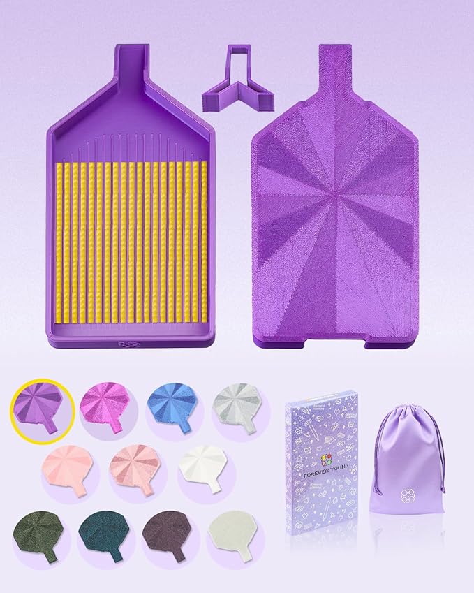 ForeverYoung Silky Diamond Art Tray with Prismatic Shine Lid, Silky Violet