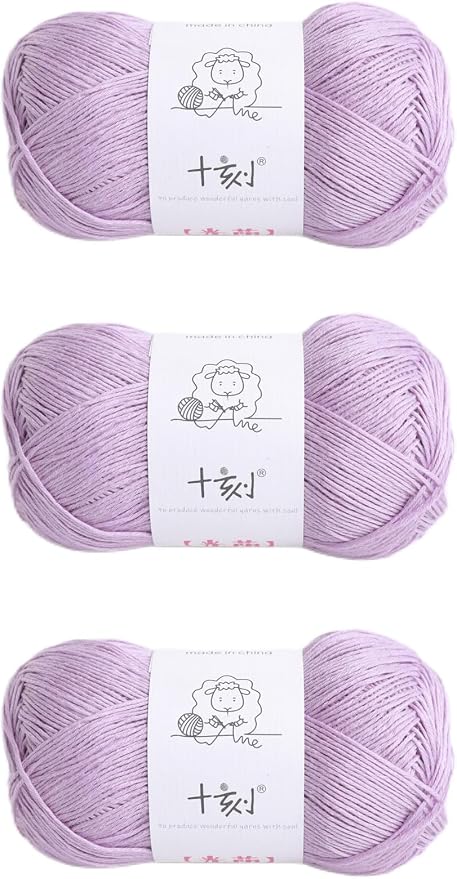 Linen rayon lyocell blend yarn, superfine fingering weight (1), 150g/5.29oz (3 strands, 50g/230yds per strand)- 07 Lavender