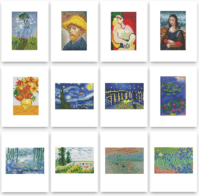 PeakLuv Small Diamond Art Kits Classic Masterpiece Diamond Painting Kits