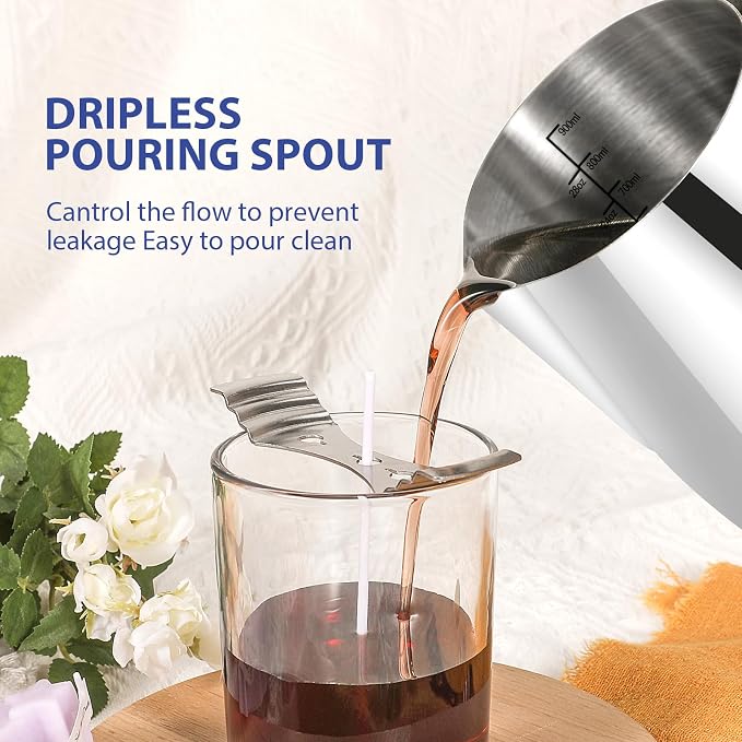 SAEUYVB Candle Making Kit/Supplies with Electric Hot Plate（White） | Wax Melter for Candle Making,Candle Making Supplies for Beginners with Pouring Pot,Hot Plate,Instruction Manual and More