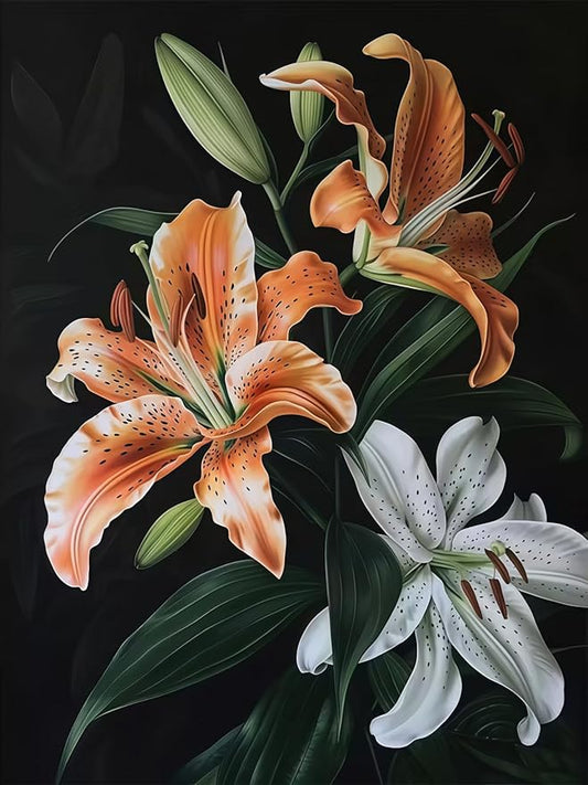 Diamond Art Kits for Adults, Featuring Flowers 5D Diamond Painting Kits | 5D DIY Paint By Diamonds,Full Drill Round Diamond Dot Gem Art Painting, Home Wall Art Decor, 11.8X15.7 inch