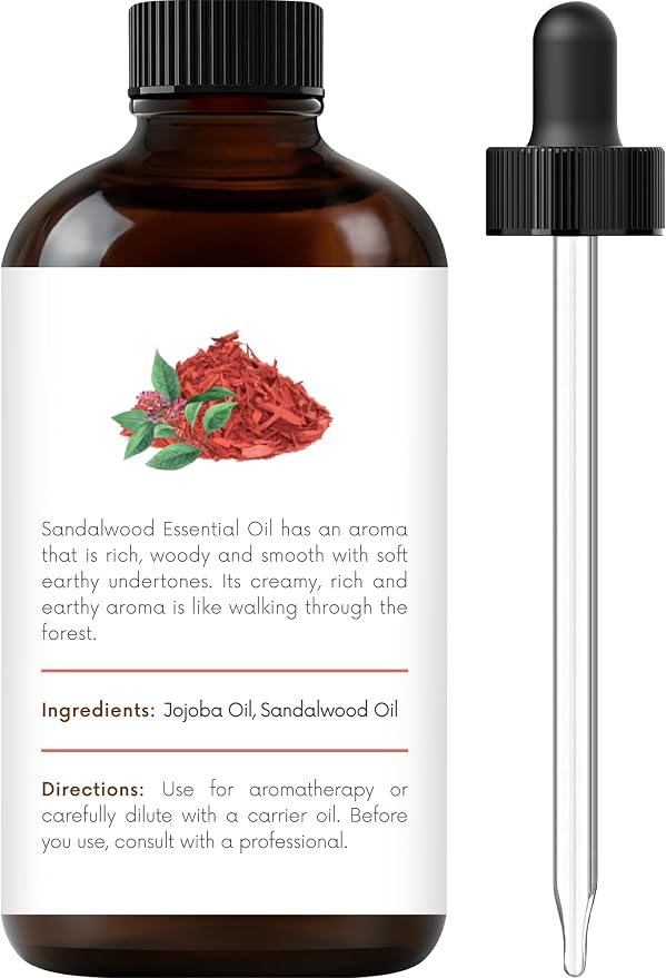 Handcraft Blends Sandalwood Essential Oil – 1 Fl Oz – Pure and Natural – Premium Grade Essential Oil for Diffuser and Aromatherapy, Skin, Massage, Candle and Soap Making Fragrance