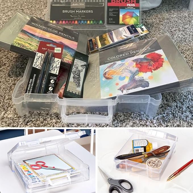 ArtBin 4-Piece Scrapbook Storage Set, Two 12x12 and Two 6x6 Boxes