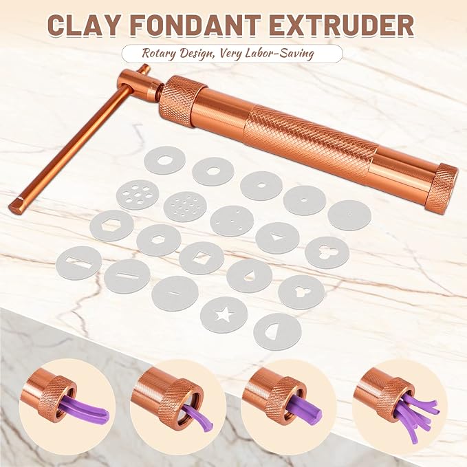 Yofuly Polymer Clay Machine Set - Press, Roller, Extruder, 40 Circle Cutters & 120 Earring Accessories