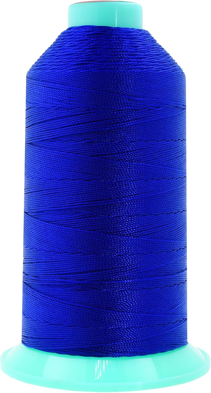 Mandala Crafts Size 207 630D T210 Royal Blue Bonded Nylon Thread, 800 YDs