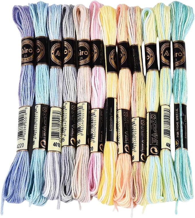 12 Skeins 105 Yards Colorful Friendship Bracelet String for Craft