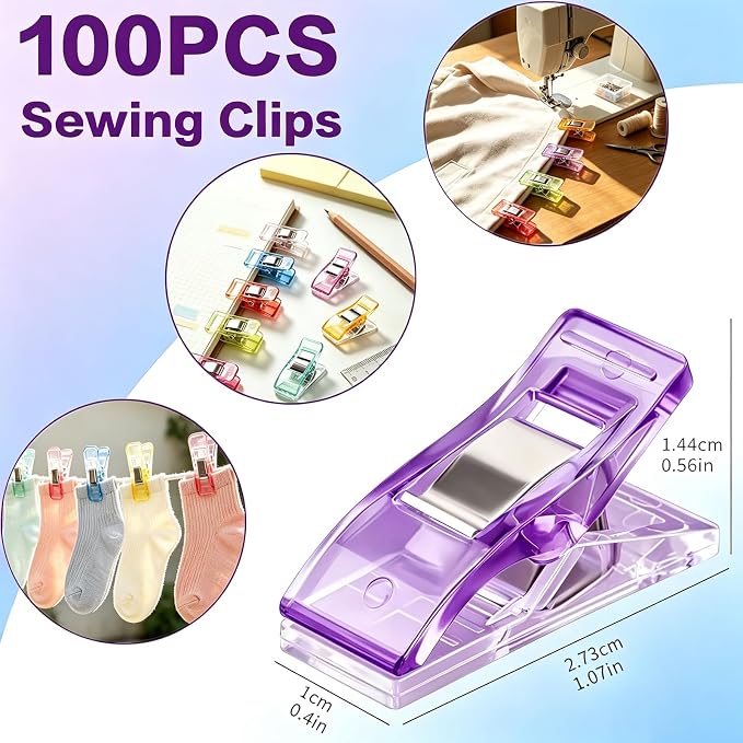 Sewing Clips Kit,Sewing Pins Set,356Pcs Sewing Supplies,Straight Pins,Fabric Clips,Tailors Chalk,Wrist Pin Cushions,Needles,Seam Rippers,Scissors,Tape Measure for Sewing Supplies and Crafting Tools
