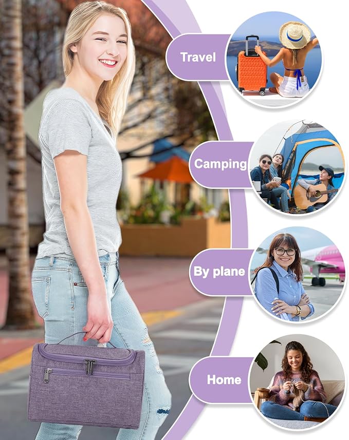 Aeelike Crochet Kit for Beginners Adults Kids, Complete Crochet Set, Purple | Crochet Kit for Beginners Young and Old, All-inclusive Kit with Crochet Hooks 655 Yards Yarn Instruction Knit Bag, Ideal Gift