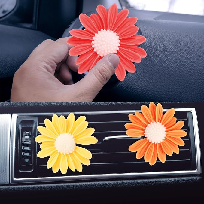 2 PCS Daisy Flower Silicone Molds, Chrysanthemum Resin Candle Molds, 3D Flower Fondant Mold for DIY Cake Chocolate Soap Wax Clay Craft Decoration (Daisy)