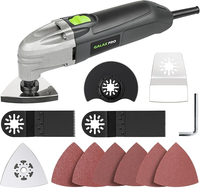 GALAX PRO Corded Oscillating Multi Tool Kit 2.0-Amp with 11Pcs Accessories
