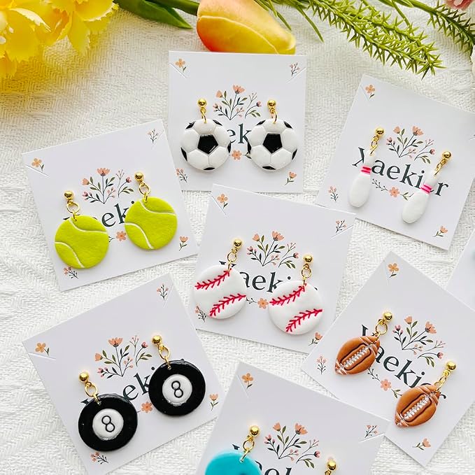 Sports Polymer Clay Cutters Set – Molds, Clay Cutters for Polymer Clay, Clay Earring Tools