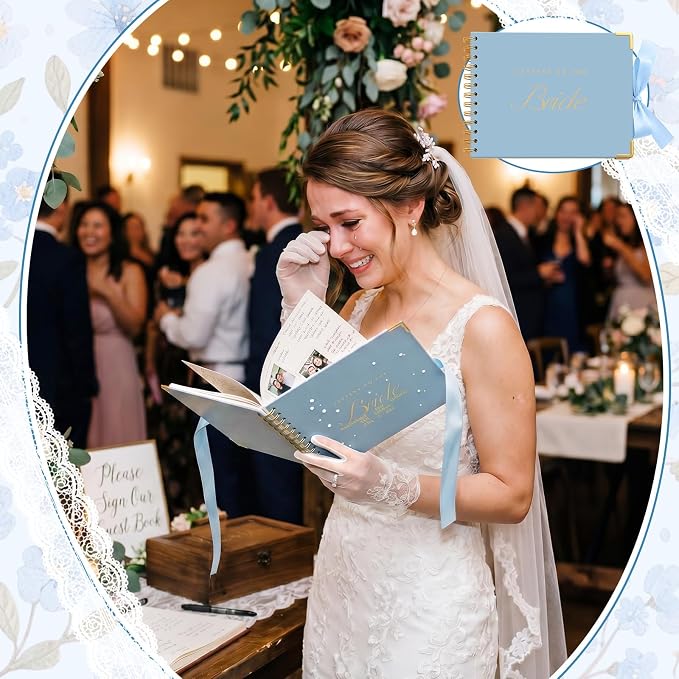 Letters to Bride Scrapbook,8.5 X 7 Inch,Classic,Blue