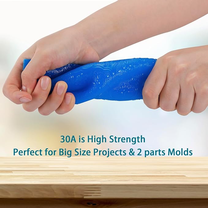 BBDINO Silicone Mold Making Kit 30A 4.4 lbs Translucent, High Strength Liquid Silicone Rubber for Molds Making,1:1 by Volume Ideal for Casting Resin/Silicon/Soap/Concrete Molds | 1A:1B Mixing 3h Quick Cure Heat Resistant 446F Silicone Ideal for Casting...