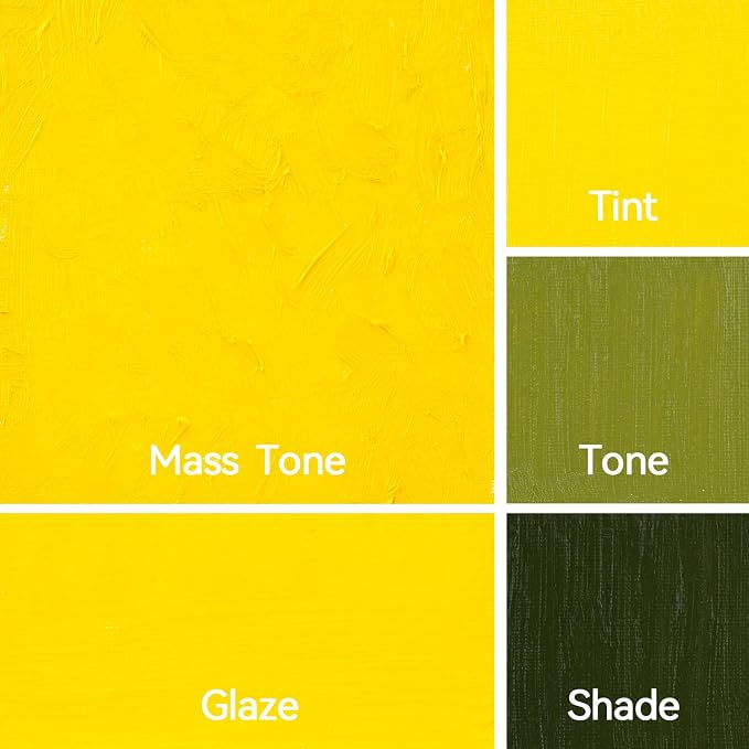 PHOENIX Cadmium Yellow Pale Hue Oil Paint 200ml / 6.75 Fl oz | Single Large Tube, Artist Quality, Oil Based, For Professionals