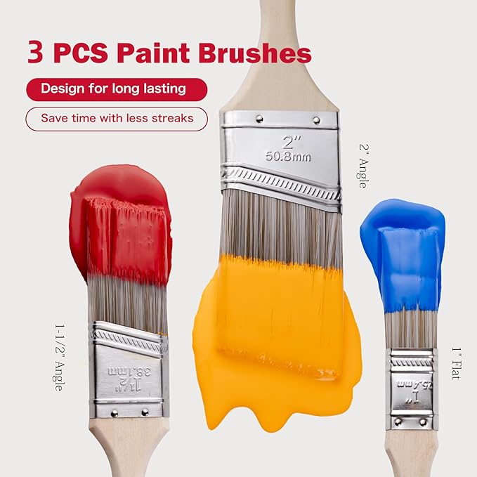 Mister Rui 20-Pack Paint Roller Kit, 4 & 9 Inch Microfiber Sleeves & Frame