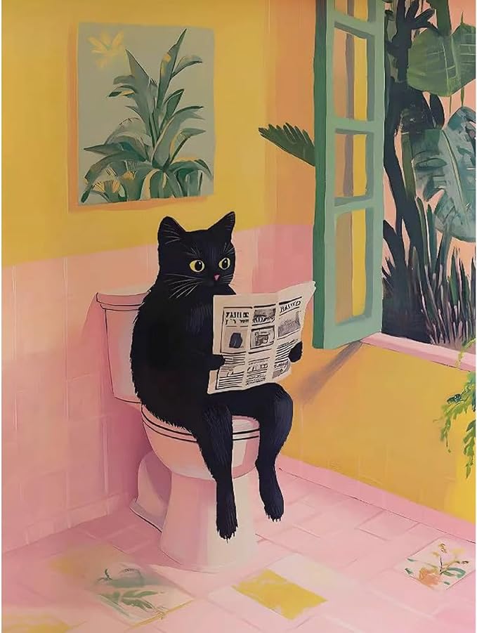 Black Cat Diamond Art Kits for Adults Diamond Painting Kit for Beginner