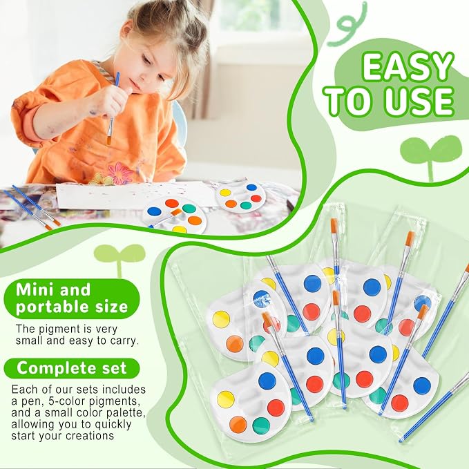 Mini Water Color Paint Set for Kids.36 Pack Non-Toxic Watercolor Paint Bulk