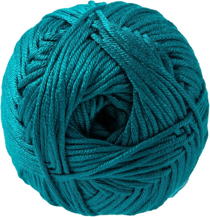 Loops & Threads Silky Soft Yarn - Yarn for Knitting, Crochet, Weaving, and Arts & Crafts - Blue, Bamboo, 3.5 oz