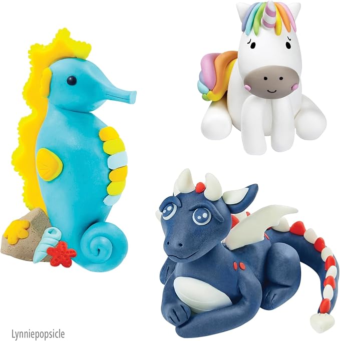 STAEDTLER FIMO Soft Polymer Clay Set: Magical Creatures, 12 Half Blocks, Sculpting Tool and Marker - Oven Bake Modeling Clay, Arts and Crafts for Beginners