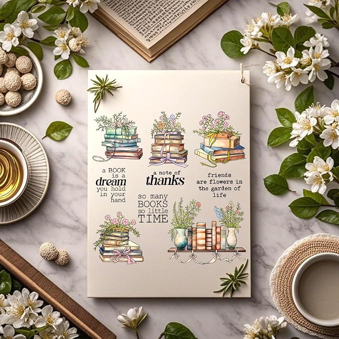Clear Stamps and Metal Cutting Dies Set for Card Making Scrapbooking, DIY Craft Stamps and Dies Kit for Journaling, Albums, Greeting Cards, Holiday Cards, Birthday, Christmas (YX2035)