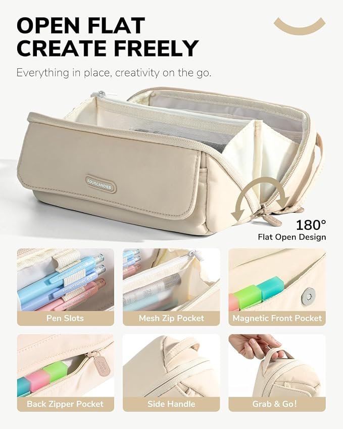 Four Candies 36PCS Mechanical Pencil Set with 624 Lead Refills (White)