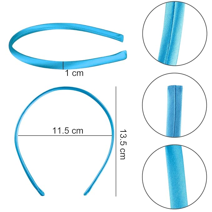 Duufin 30 Pieces Satin Headbands for Girls 1cm/0.39 inch Girls Headbands
