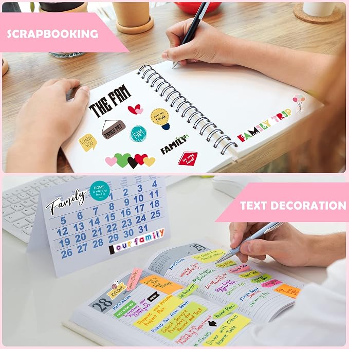 Chinco 30 Sheet Family Friend Theme Scrapbooking Sticker Decals