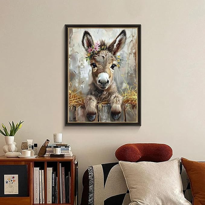 ARPADAMO Diamond Art Kits for Adults,Donkey Diamond Painting Kits 12x16in