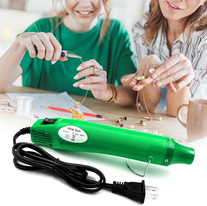 Heat Gun, Mini Hot Air Gun for Crafting Embossing Shrink Wrap, Green | DIY Crafts, Portable, Embossing, Shrink Wrapping, Drying Paint