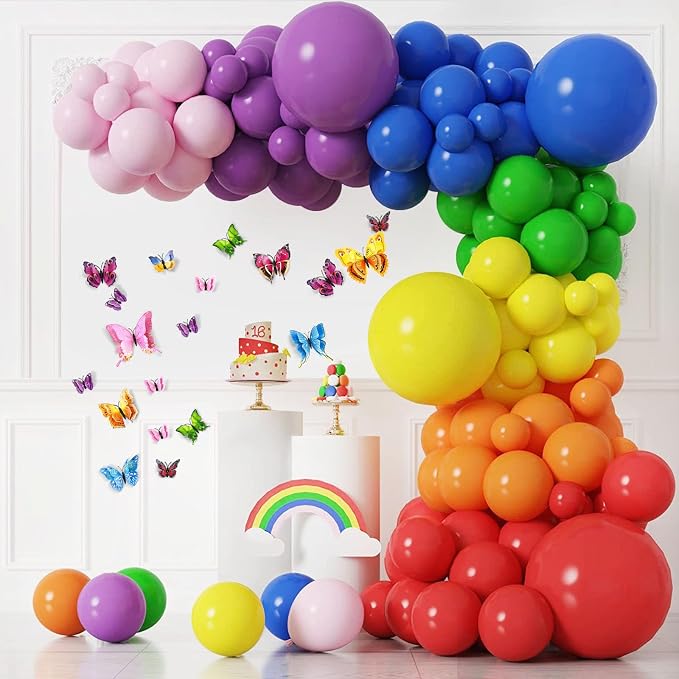 SAOROPEB 3D Butterfly Wall Decor, 24 Pcs Double Layer Butterfly Decorations for Party Decorations Locker Decor Refrigerator Decal, Reusable (Colorful)