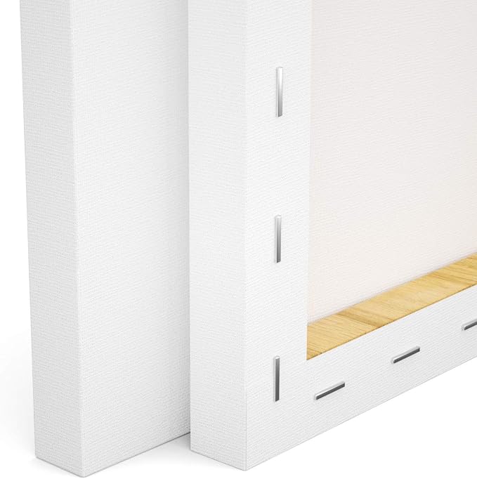 GOTIDEAL Stretched Canvas, 5x7 Inch Set of 10, Primed White | 100% Cotton Artist Canvas Boards for Painting, Acrylic Pouring, Oil Paint Dry & Wet Art Media