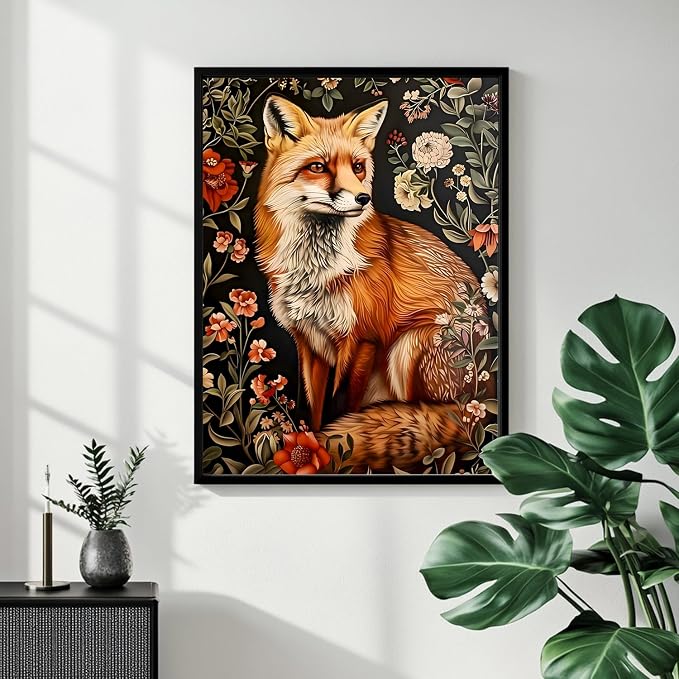 Fox Paint by Numbers Kit for Adults, 16x20 inch | DIY Painting Kits Crafts for Adults, Relieve Stress, Gift, Home Wall Decor