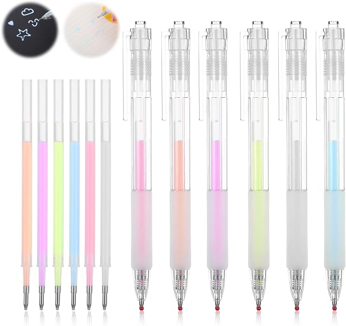 12 Pcs Quick Dry Glue Pen Fine Tip Ballpoint Roller Stick Pens