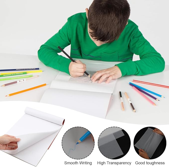 110 Sheets Tracing Paper for Drawing, 9”x12” Trace Paper, Translucent Vellum Paper Tracing Paper Pad, Tracing Pad for Sketching, Preliminary Drawing, Overlaying Images Tracing (Pack of 2)
