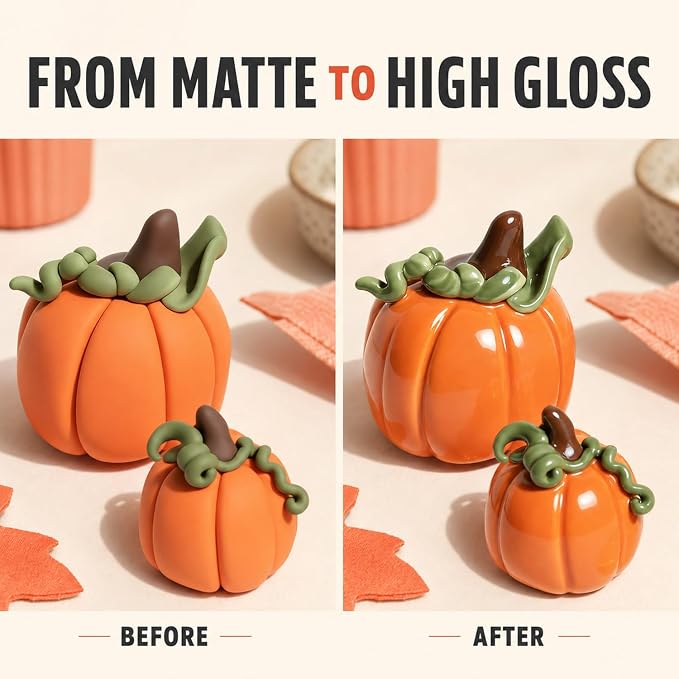 Clay Glaze, Air Dry & Polymer Clay Glaze Sealer & High Gloss Clear Varnish