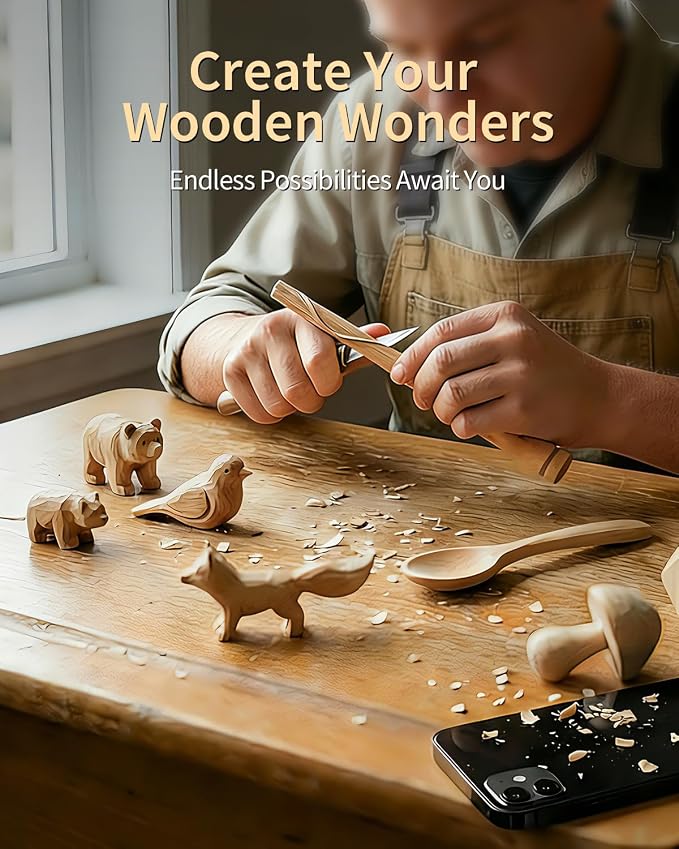 Basswood Carving Blocks 16 PCS: 6" x 1" x 1" Soft Whittling Wood Blanks