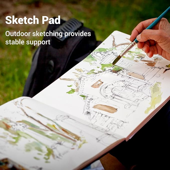 Hardcover Sketch Book, 8.3x8.3, 96 Sheets, Sketchbook for Drawing, Brown | Ideal Gift For Kids Adults,200GSM Watercolor Heavyweight Lay-Flat Art Journal,Drawing pad for Adults