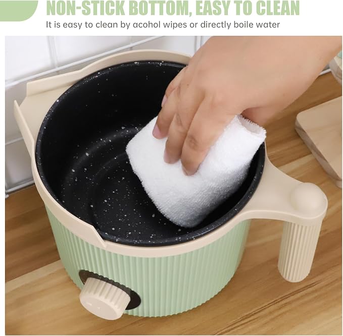 TOAUTO 3Lbs Wax Melting Candle Melting Pot Handheld with 2 Power Adjustment | Green Handheld Wax Melting Pot,Easy Pouring Spout ,Non-Stick Coating for Candle DIY Hobbyist