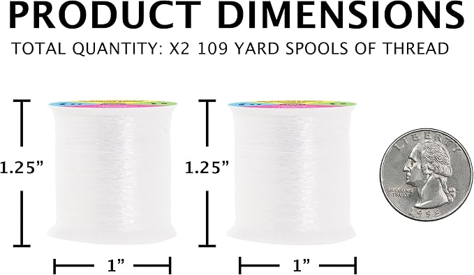 Mandala Crafts Metallic White Embroidery Floss for Sewing, 218 Yard Spool