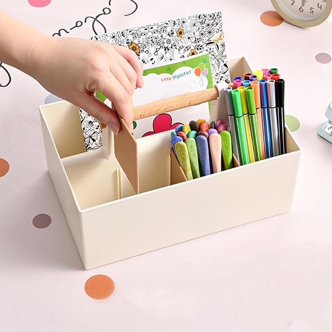 Buqoo Desk Organizer with 8 Compartments for Office Supplies