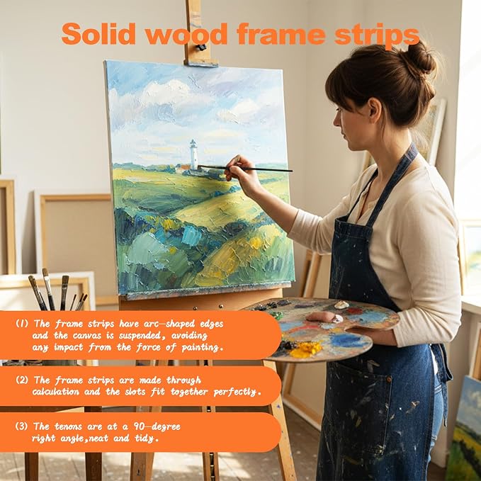 20 Pack Stretched Canvas Boards for Painting, 100% Cotton Canvas, for Acrylic and Oil Painting.