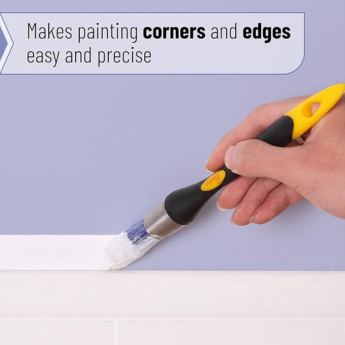 Bates- 4-Inch Paint Roller Kit, 10 pcs, Roller Set with Microfiber Sleeves & Frame, Tray, Tray Liner and Trim Brush for Walls, Cabinets, Interior, Exterior, House Painting Supplies