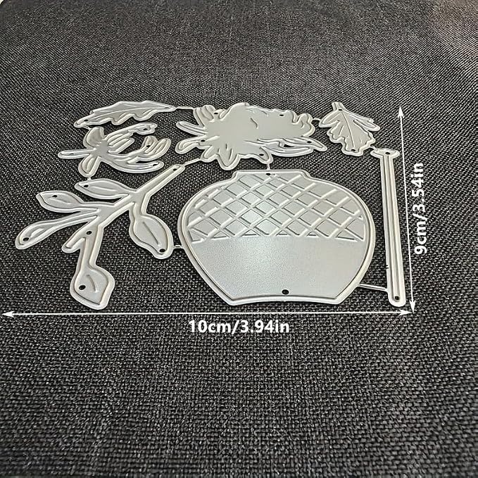Lapoo Flowers Cutting Die for Scrapbooking - Durable Metal Cutting Die for DIY Scrapbook Photo Album Decorative Paper Card, Metal Card Making Supplies (Daisies in The Flower Pot 3.9 x 3.5 in)