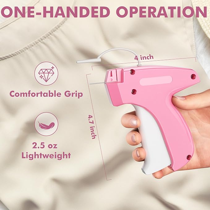 Stitch Gun for Clothes, Tagging Gun, Quick Clothing Fixer, Pink