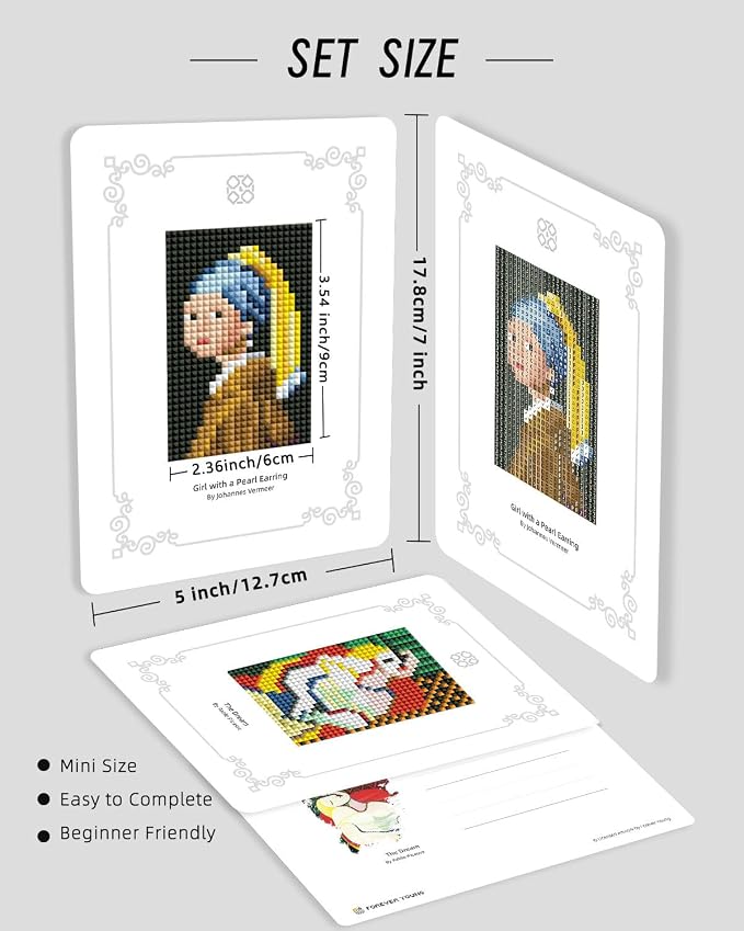 forever young Minigem Classic Diamond Art Kits, 5x7 Inch Postcard-Style