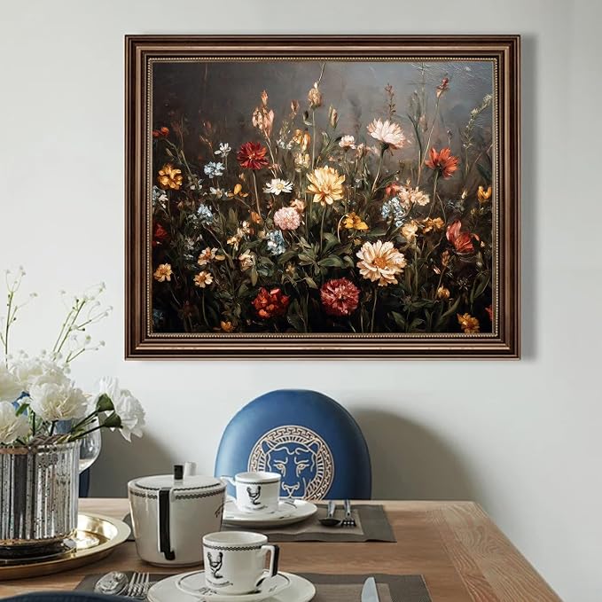HMZephitiquc Paint by Numbers Flowers, Wildflowers Paint by Numbers for Adults, Flowers Painting by Numbers for Adults, Acrylic Oil DIY Crafts for Gift Home Decor 16x20 in