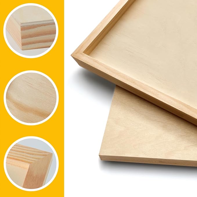 Falling in Art 2 Pack 30x30'' Unfinished Gallery Birch Wood Canvas Panels