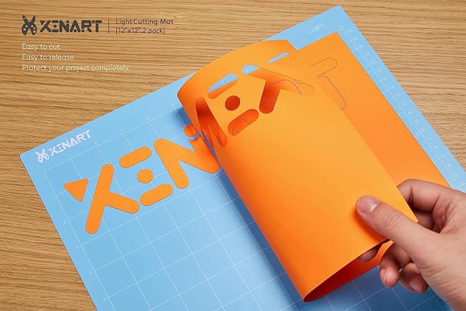 Xinart Cutting Mats for Cricut Maker 3/Maker/Explore Air 2/Air/One 12x12 Inch 2pcs Blue Light Adhensive Replacement Cutting Mat Compatible with Cricut Cutting Machine